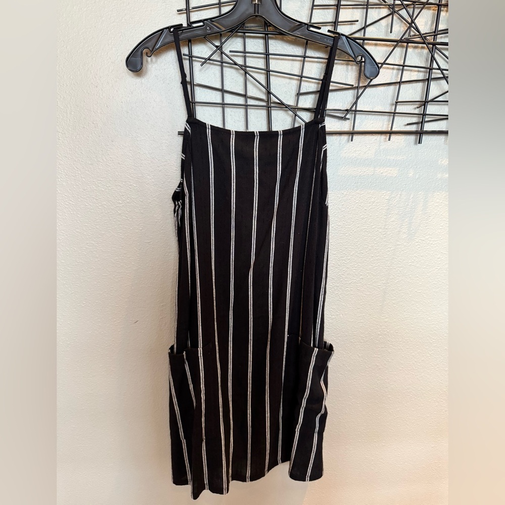 Billabong Black and White Striped Top